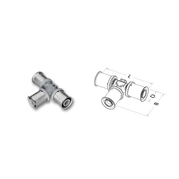 PPSU-Trójnik redukcyjny 16 x 16 x 14 mm