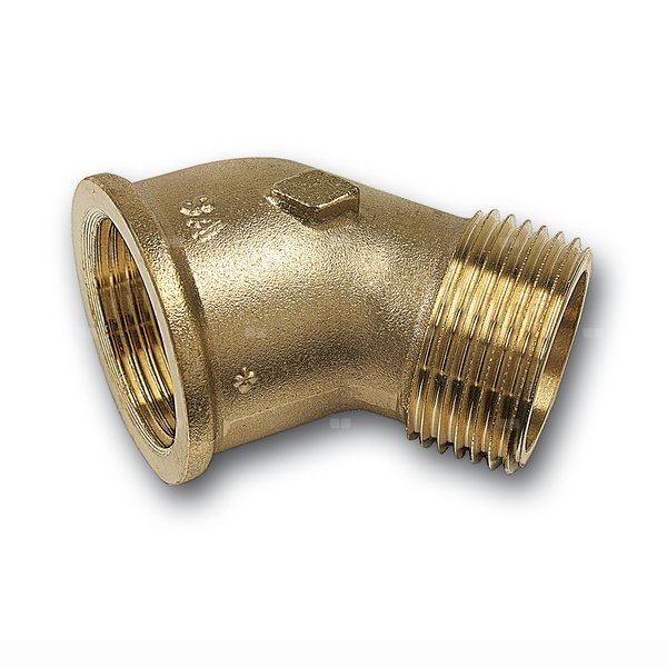 Kolano 45' SANHA PURAFIT, brąz krzemowy (CuSi), 1 1/2'' (GW x GZ)