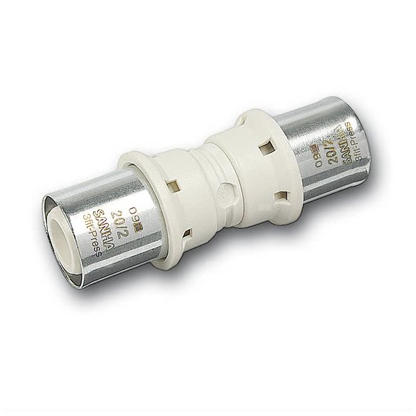 Mufa SANHA 3fit Press PPSU trzyczęściowy, brąz, 16 mm (zacisk)