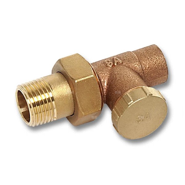 BR Zawór powrotny z regul PN10 do lutowania prosty 15x1/2