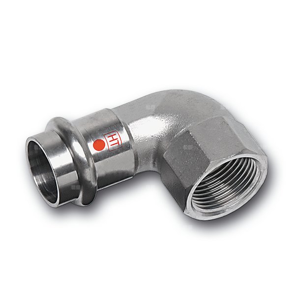 Kolano 90' SANHA NiroTherm Industry, stal nierdzewna, 15 mm x 1/2'' (zw x GW)