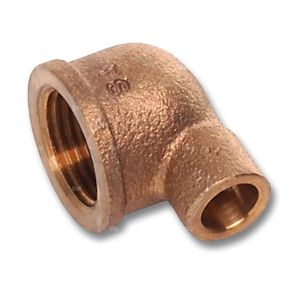Kolano 90' SANHA 4090G, miedź, 12 mm x 1/2'' (lut wewnętrzny x GW)