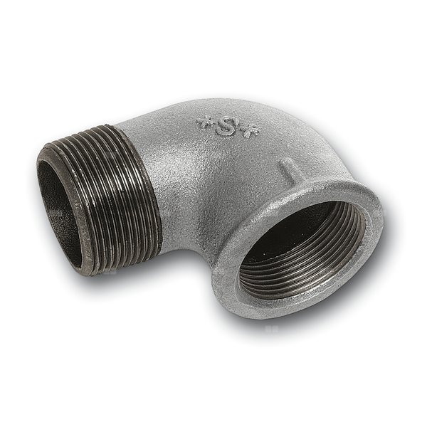 Kolano 90' SANHA 92#, żeliwo (ocynk galwaniczny/elektrolityczny) (ocynk), 1 1/2'' (GW x GZ)