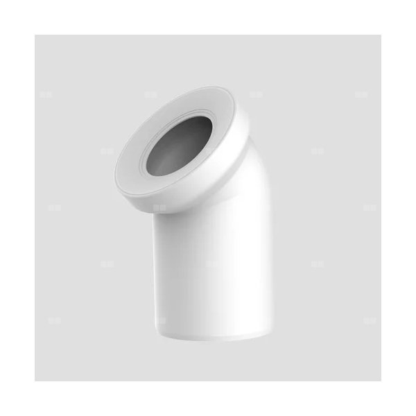 Kolano odpływowe PP WC 45 st. DN90/110, białe