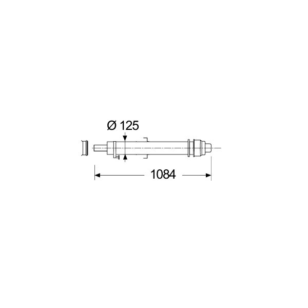 Pionowe wyprowadzenie przez dach PP 80 / 125