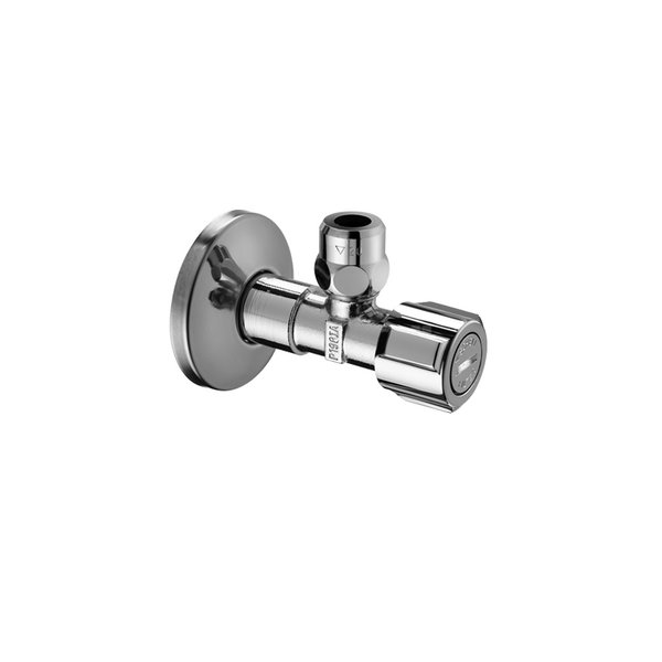 Zawór kątowy z filtrem 250µm 1/2", chrom z ASAG