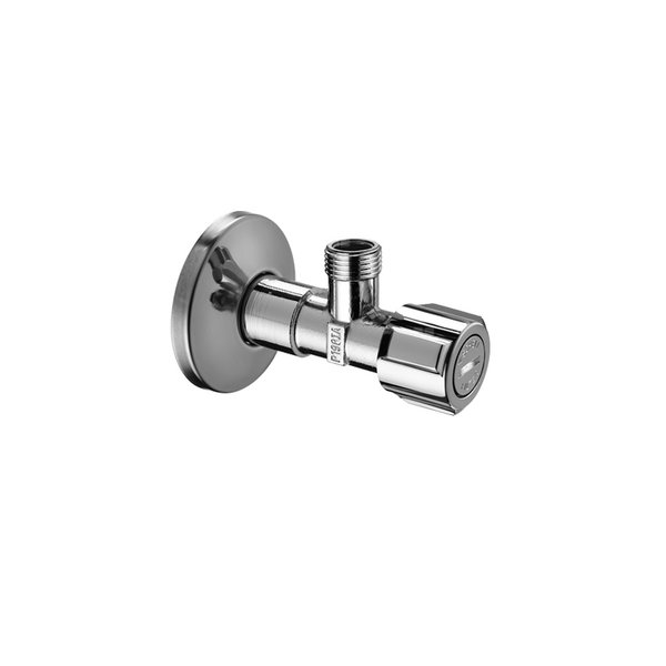 Zawór kątowy z filtrem 250 µm 1/2" x 1/2" , chrom, bez nakrętki