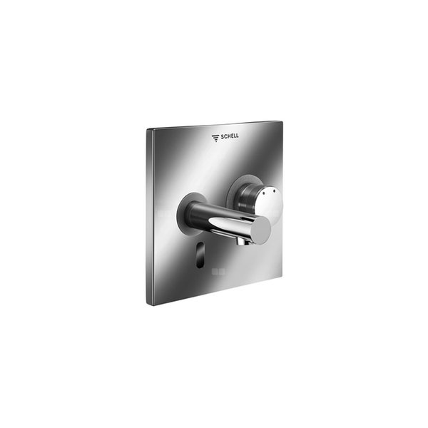 Podtynkowa wylewka ścienna LINUS W-E-M, 170 mm elektroniczna z mieszaczem, 230V, chrom
