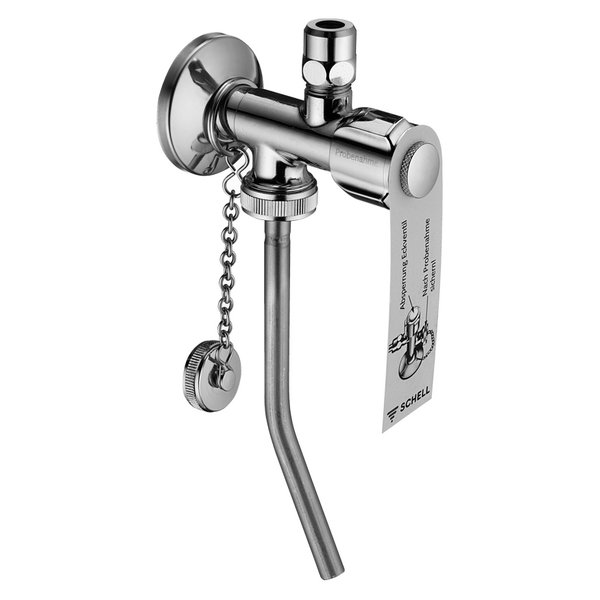 Zawór kątowy do poboru próbek 1/2" chrom, ASAG