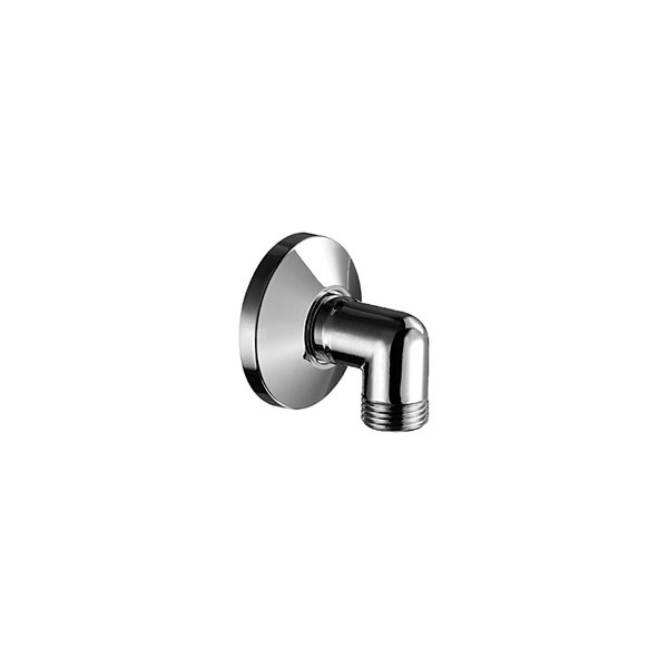 Kolanko przyłączeniowe ścienne standardowe długa rozeta, ASAG, 1/2" chrom