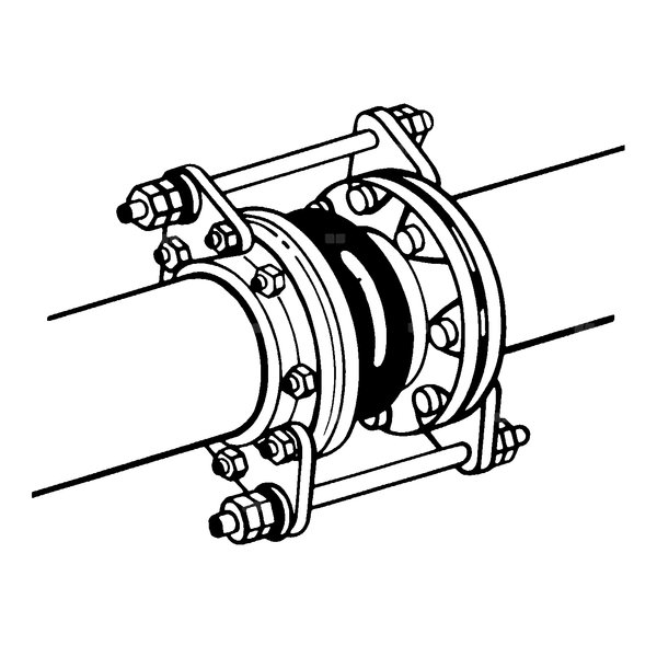 Komplet ograniczników wydłużenia do łącznika ZKB DN100PN10/16 CONTROL RODS ZKB DN4''