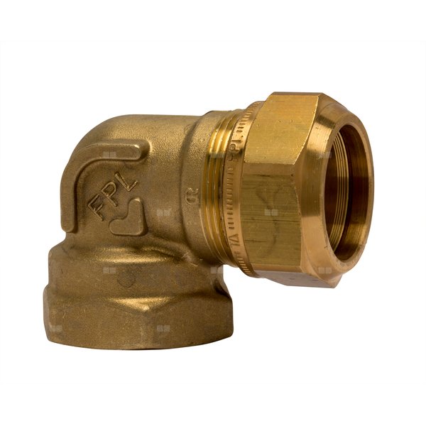 Kolano TA (IMI HYDRONIC) FPL 305, ametal (chrom), 10 x 1/2'' (złącze zaciskowe x GW)
