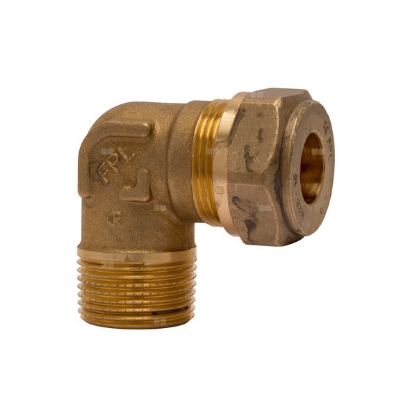 Kolano TA (IMI HYDRONIC) FPL 306, ametal (chrom), 10 x 1/2'' (złącze zaciskowe x GZ)