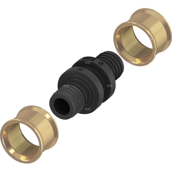 TECEfloor - Złącze naprawcze zaciskowe z PPSU do rur SLQ Al./PE-RT 16 x 16 mm