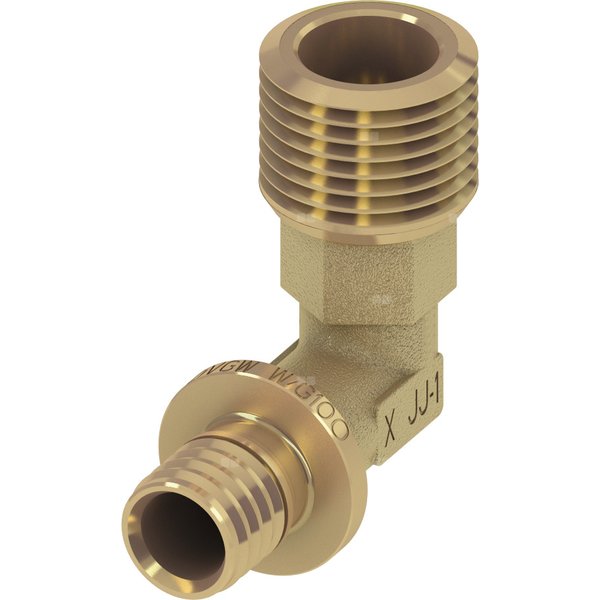 Nypel przejściowy 90' TECE flex, brąz, 16 mm x 1/2'' (GZ)