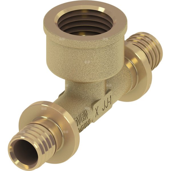 Trójnik TECE flex brąz 16 x 1/2'' x 16 (GZ x GW x GZ)