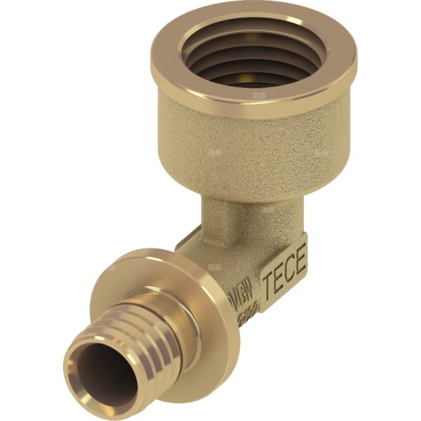 Mufa przejściowa 90' TECE flex, mosiądz, 16 mm x 1/2'' (zz x GW)