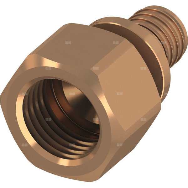Mufa przejściowa TECE flex, brąz, 16 mm x 1/2'' (GZ x GW)