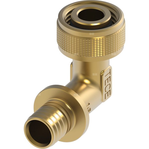 Szybkozłącze 90' TECE flex, brąz, 16 mm x 1/2'' (zz x pz)