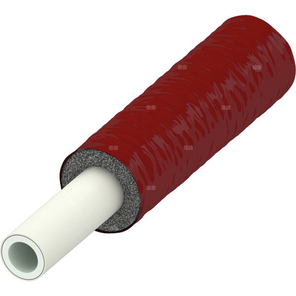 Rura PE-Xc/AL/PE-RT II TECE flex 16 mm x 2.75 mm kolor biały izolacja: PE 6 mm, izolacja kolor czerwony - kręgi 75 m wielowarstwowa gładka