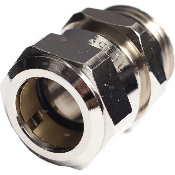Śrubunek TECE flex dwuczęściowy, mosiądz (nikiel), 15 mm x 1/2'' (zw x GZ)