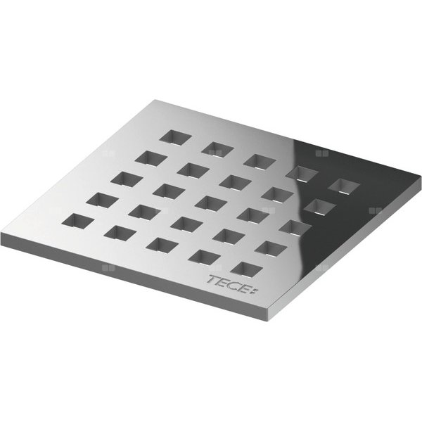 Ruszt ozdobny quadratum 100 x 100 mm do odpływu prysznicowego ze stali nierdzewnej TECE drainpoint S