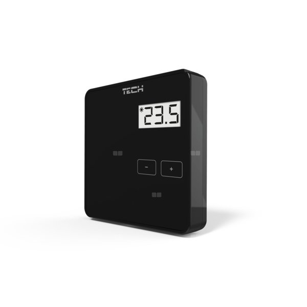 Bezprzewodowy regulator pokojowy dwustanowy czarny większy ekran, model T-2.2
