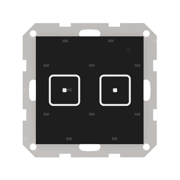 Włącznik dwupolowy FRAME FS-02, komunikacja bezprzewodowa TECH WTP, kolor Czarny