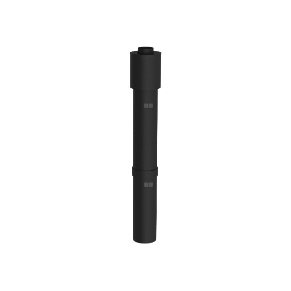 Terminal pionowy fi60/100mm czarny RAL9005