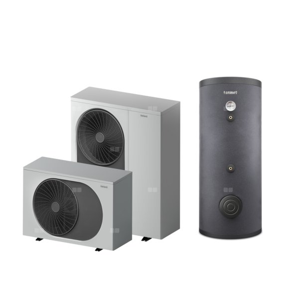 Pakiet 1 - Pompa ciepła powietrzna powietrze-woda monoblok TERMET Heat Gold 6 DC 4.5 kW 230 V + Zasobnik c.w.u. TERMET AQUA 200