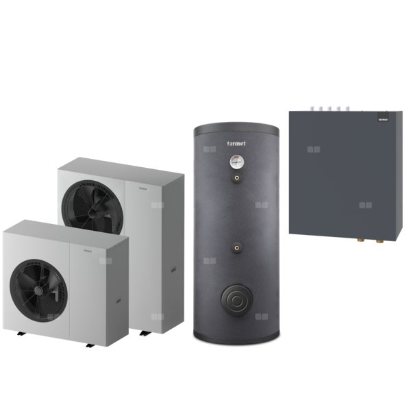Pakiet 1 - Pompa ciepła powietrzna powietrze-woda monoblok TERMET Heat Platinum 8 EVI/DC 6.1 kW 230 V + Zasobnik c.w.u. TERMET AQUA 200 + Moduł hydrauliczny T-Box 13 PG HP