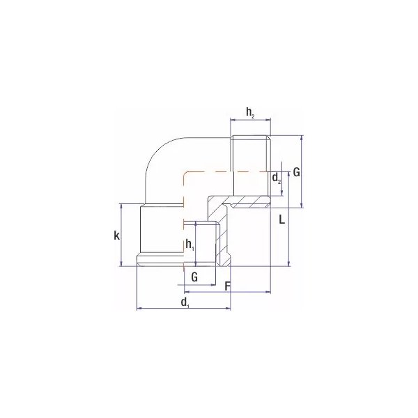 Kolano 90' UNIPAK, 1'' x 1" (nypel)
