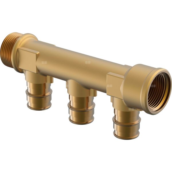 Uponor Q&E rozdzielacz PL 3/4''MT/FT 3x20 c/c40mm
