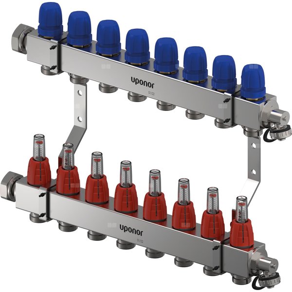 Uponor Vario C rozdzielacz z przepływomierzem FM 8X