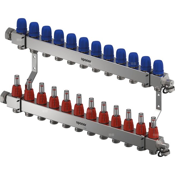 Uponor Vario C rozdzielacz z przepływomierzem FM 12X