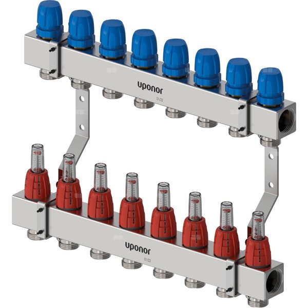 Uponor Vario C korpus rozdzielacza z przepł. FM 8X