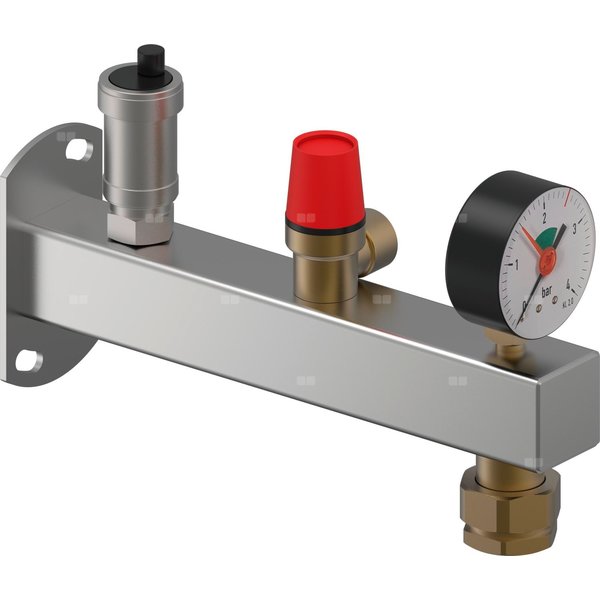 Uponor Fluvia grupa bezpieczeństwa z przyłącz. zbiornika INOX 3bar