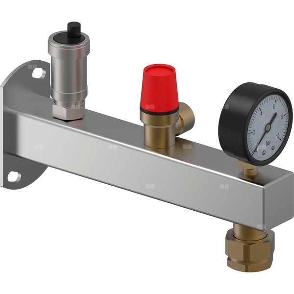 Uponor Fluvia grupa bezpieczeństwa z przyłącz. zbiornika INOX 6bar