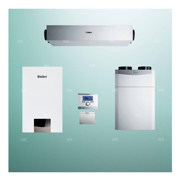Pakiet - Kocioł gazowy dwufunkcyjny VAILLANT ecoTEC exclusive VCW 36CF/1-7 kondensacyjny wiszący 3.4 - 27.1 kW + RegulatorsensoCOMFORT 720 + RekuperatorrecoVAIR 150/4 R+ Moduł sterowaniaVR 921