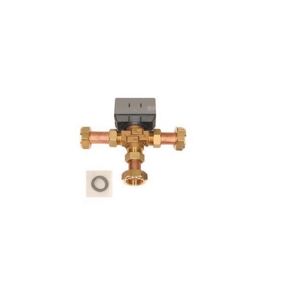 Zestaw 3-drogowego zaworu przełączającego 1'' (KVs = 7.7 m3/h), (można go stosować w pompach ciepła o mocy do 17 kW)
