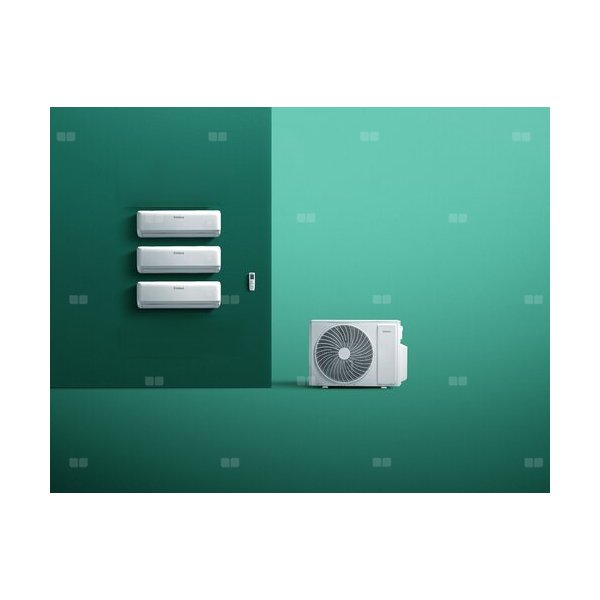WAM1-070A3NO climaVAIR multi Zestaw multi z trzema jednostkami ściennymi 2x2,5 i 1x2,1 kW wydajność chłodnicza  7,1 kW/, wydajność grzewcza  6,1 kW Klasa energetyczna na chłodzeniu/ogrzewaniu: A++/A