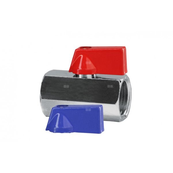 Zawór kulowy VALVEX Mini mosiądz chromowany, PN10 1/2'' GW, uchwyt: dźwignia