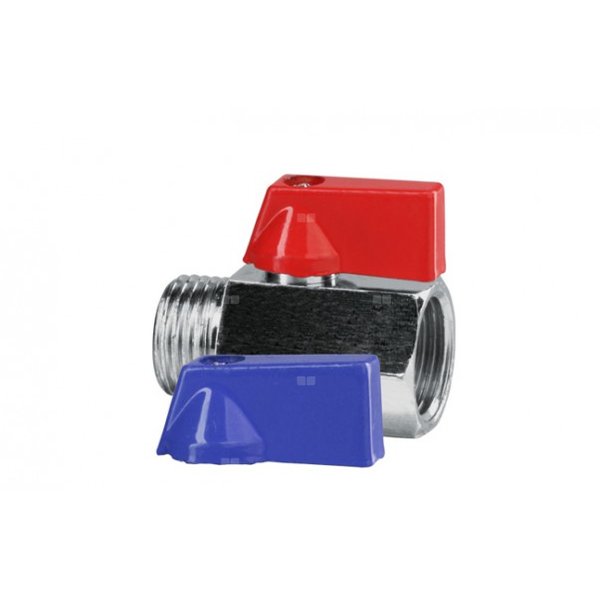 Zawór kulowy VALVEX Mini mosiądz chromowany, PN10 1/2'' GZ x GW, uchwyt: dźwignia