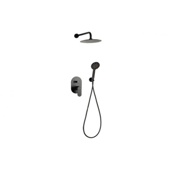 DIONE BLACK Zestaw natryskowy podtynkowy, black mat