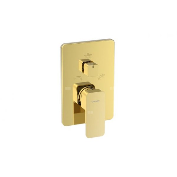 LOFT GOLD Bateria podtynkowa z przełącznikiem ceramicznym 3-funkcyjnym