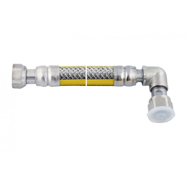 Wąż do gazu VALVEX V-Gas ze złączem gwintowanym 1/2'' Gwint wewnętrzny x GW kolano 1500 mm, oplot: PCV