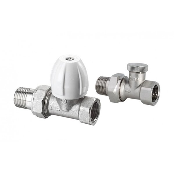 Zestaw przyłączeniowy grzejnikowy dwururowy VALVEX Activ 1/2'' x 1/2'', zawór prosty