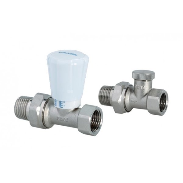 Zestaw przyłączeniowy grzejnikowy dwururowy VALVEX Activ Plus 1/2'' x 1/2'', zawór prosty