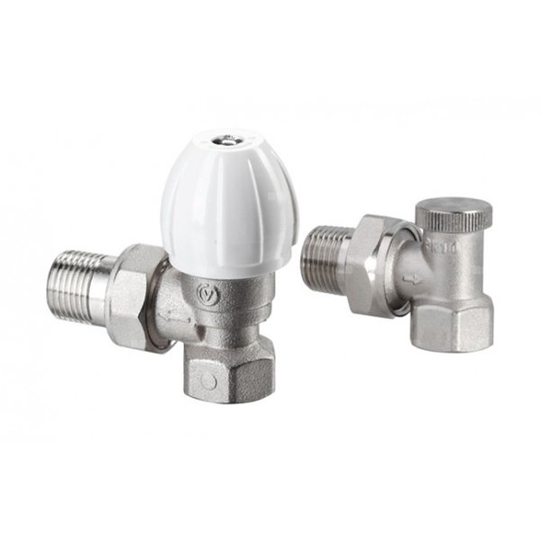 Zestaw przyłączeniowy grzejnikowy dwururowy VALVEX Activ 1/2'' x 1/2'', zawór kątowy