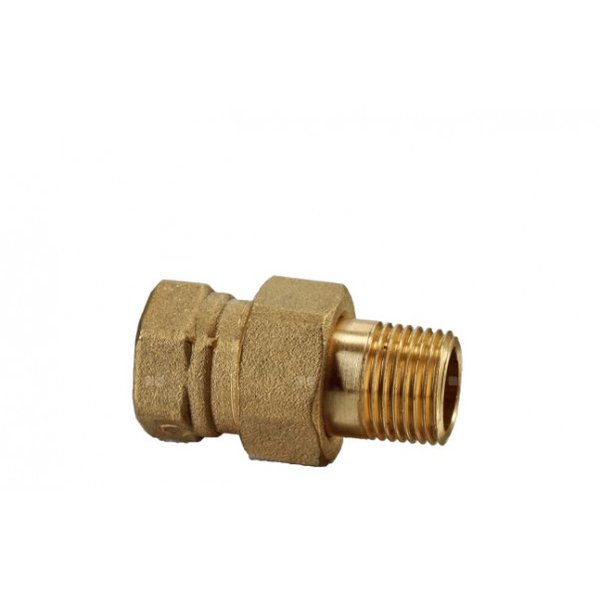 Złączka (śrubunek) prosta śrutowana (wersja długa) VALVEX Twist, 3/8 (GZ x GW)